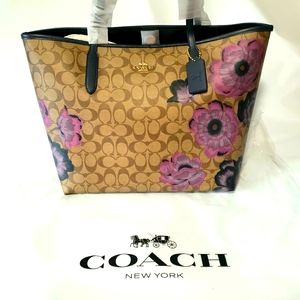 Coach City Tote with beautiful Kaffe Fasset Print